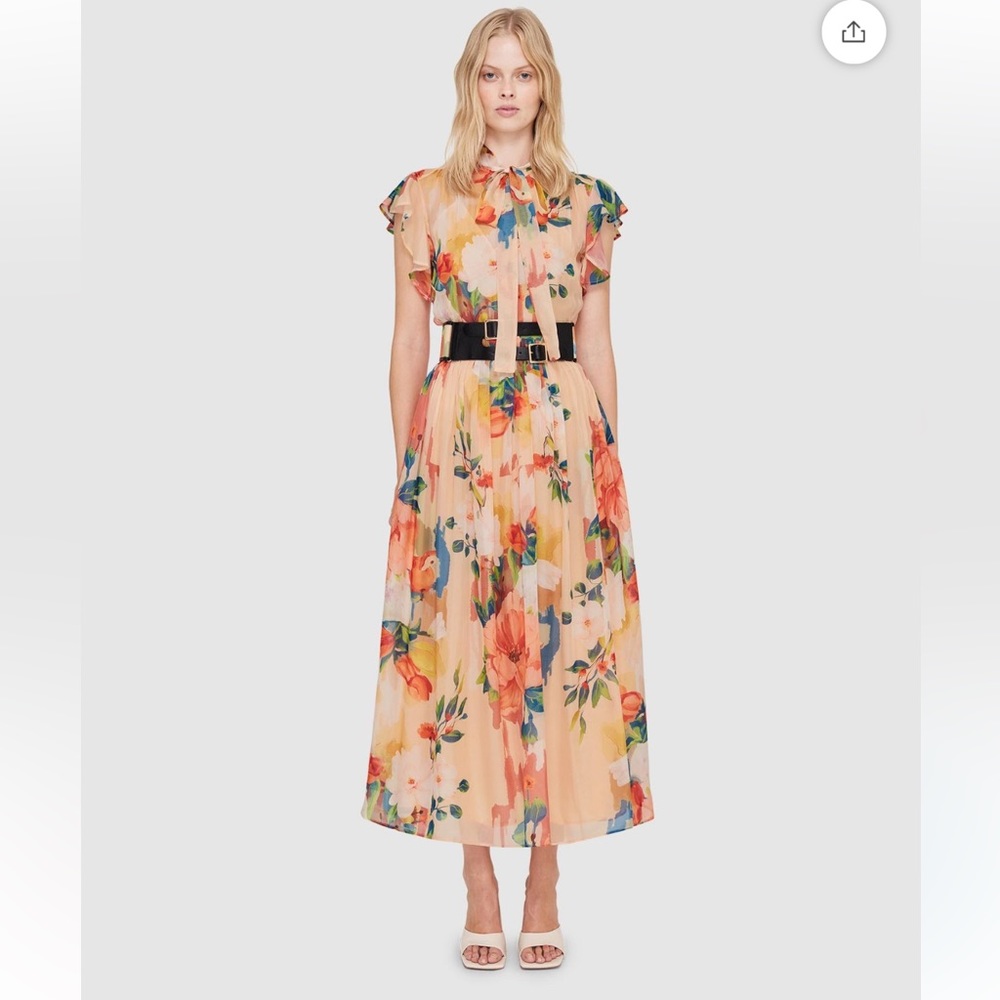 Brand new, never worn, beautiful chiffon cocktail or wedding guest dress!